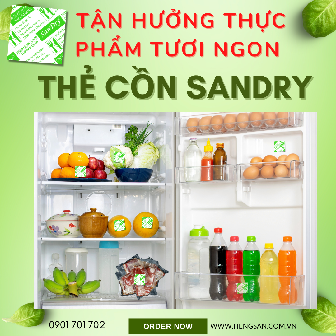 Tận hưởng thực phẩm tươi ngon với thẻ cồn Sandry